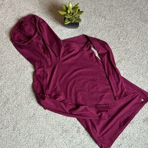 Moving Comfort Cranberry Cowl Hoodie Running Top Small